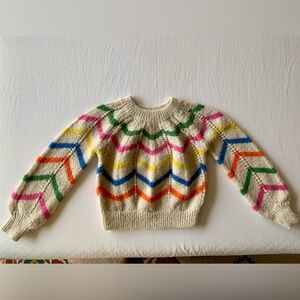 Fun Jumper
Ecru Marl Scallop Stripe, 2-3y